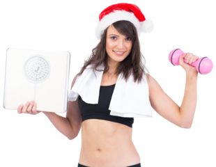 Festive fit blonde showing scales