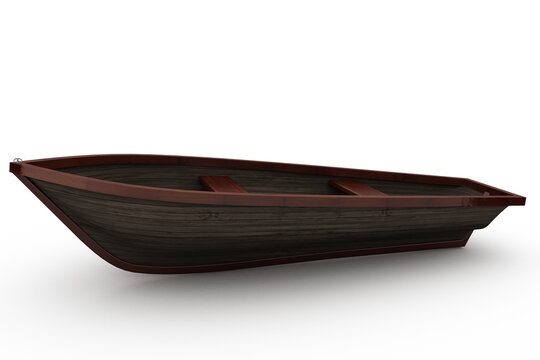 Fototapeta Brown wooden boat