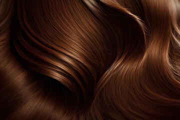 Brown hair texture background. Generative AI.