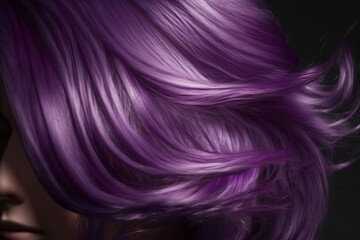 Purple hair texture background. Generative AI.
