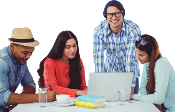 Young creative team having meeting