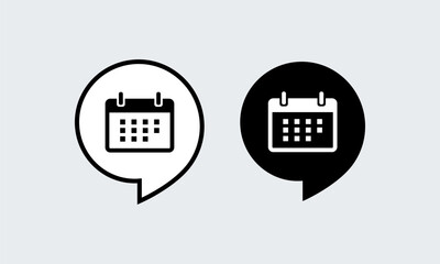 Date calendar icon. Symbol planner. Reminder organizer event signs. Business plan schedule. vector illustration