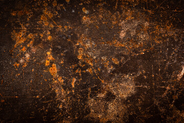 Texture of rusty metal. Metal background with corrosion and scratches. Gradient on metal texture