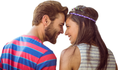 Happy young couple standing