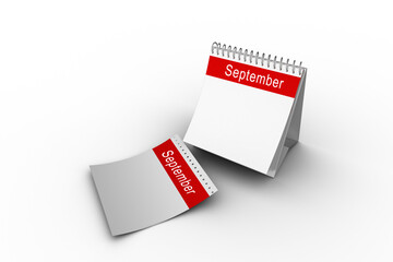 Blank september calendar