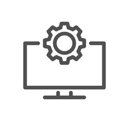 Setting and controls related icon outline and linear symbol.	
