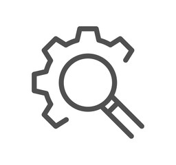 Setting and controls related icon outline and linear symbol.	
