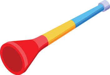 Trumpet vuvuzela icon isometric vector. Soccer horn. Africa object