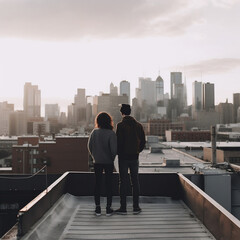 Fototapeta premium people walking in the city
