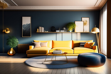 living room interior generated with Ai 
