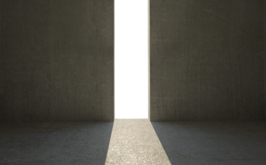 Empty room with sunlight