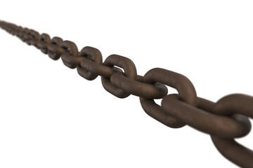 Obraz premium 3d weathered metallic chain 