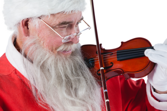 Santa Claus playing violin - Powered by Adobe