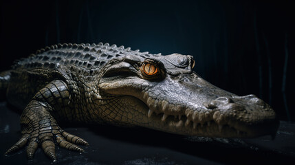 Obraz premium wildlife, an alligator in the jungle