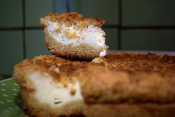 Delicious homemade pastries on a plate taken in close-up