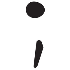 Digital image of semicolon sign