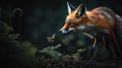 little fox wild life, adorable, cute,