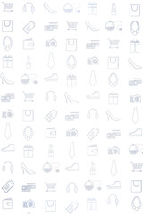 Various Christmas icons on white background