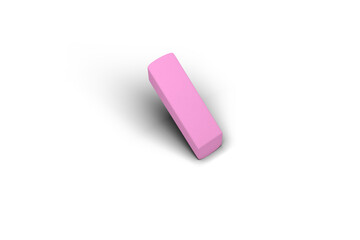 Vector image of pink eraser