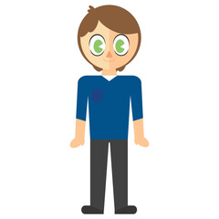 Digitally generated image of  man