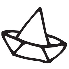 Fototapeta premium Paper boat over white background