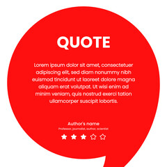 3D bubble testimonial banner, quote, infographic. Social media post template designs for quotes. Empty speech bubbles, quote bubbles and text box. Vector Illustration EPS10.