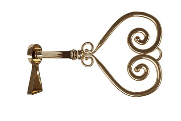 Golden heart key