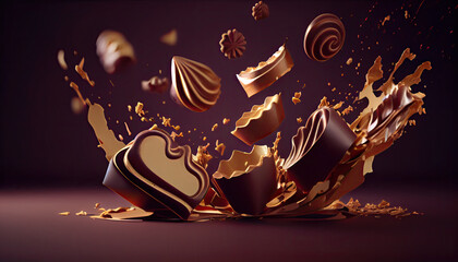bouncing chocolate candies