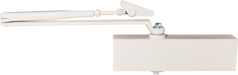 Door closer for closing doors on a dark background