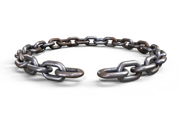 3d image of circular broken chain