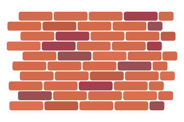 Obraz premium Wallpaper with brick wall. Brick shades. Vector design for different purposes.