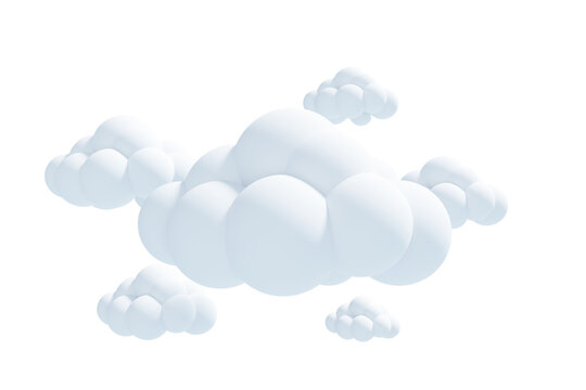 Digitally generated image of clouds 