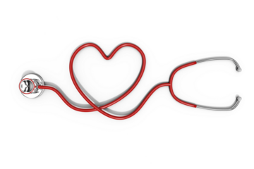 Stethoscope forming a heart shape
