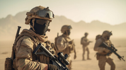 Defenders of Freedom: US Army Soldiers in the Desert
