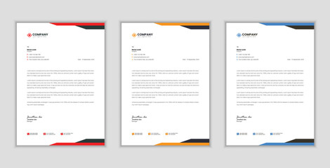 modern letterhead design bundle and vector template  design free 