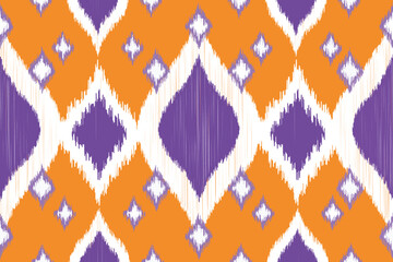 Ikat Aztec motif geometric ethnic seamless pattern. African, Native American, Mexican, Indian style. Design for textile, carpet, clothing, fabric, home decor, accessories, throw pillows.