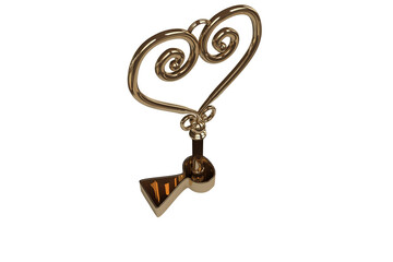 Golden heart key