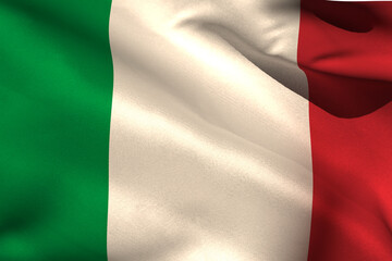 Italy flag against white background