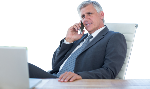 Businessman having a phone call