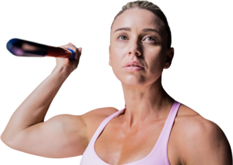 Female athlete throwing a javelin