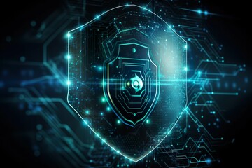 A Digital shield or barrier, protecting against viruses, malware, and other malicious software that can compromise security made with Generative AI