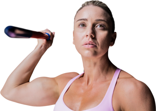 Female athlete throwing a javelin