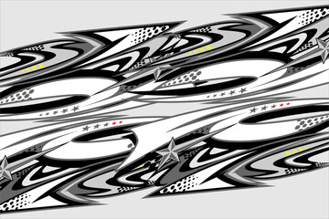 racing background vector design with unique line pattern with star effect and gray color