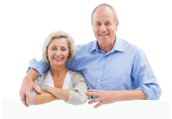 Mature couple smiling at camera