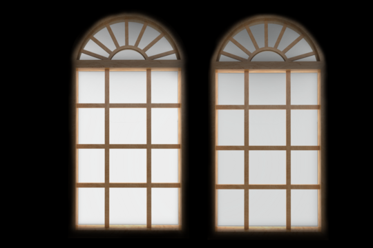 Closed glass windows