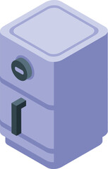 Oven air fryer icon isometric vector. Home cook. Grill machine