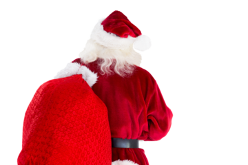 Santa claus carrying sack