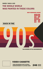 Obraz premium Old video cassette background. Old school and back to 90s concept background.