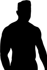 Fototapeta premium Silhouette male athlete standing