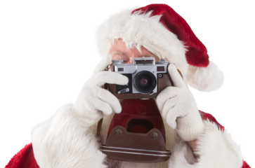 Santa is taking a picture